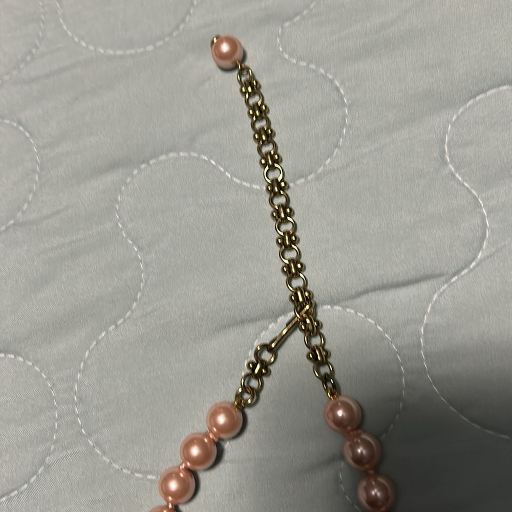 Heidi Daus Pink and Gold Beaded station necklace - Picture 6 of 6